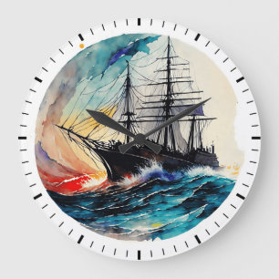 Stormbound Voyage Large Clock