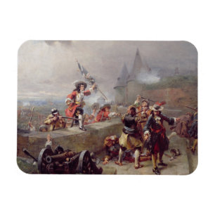 Storming the Battlements (oil on canvas) Magnet