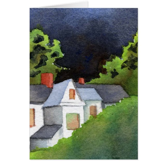 "Storm's Coming #2" Country Roads Greeting Card (Front)