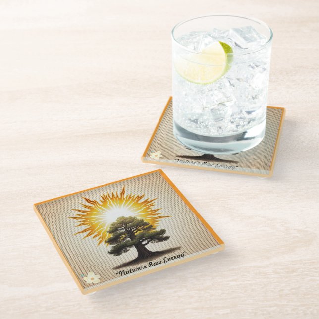 "Stormy Art" Glass Coaster (Angled)