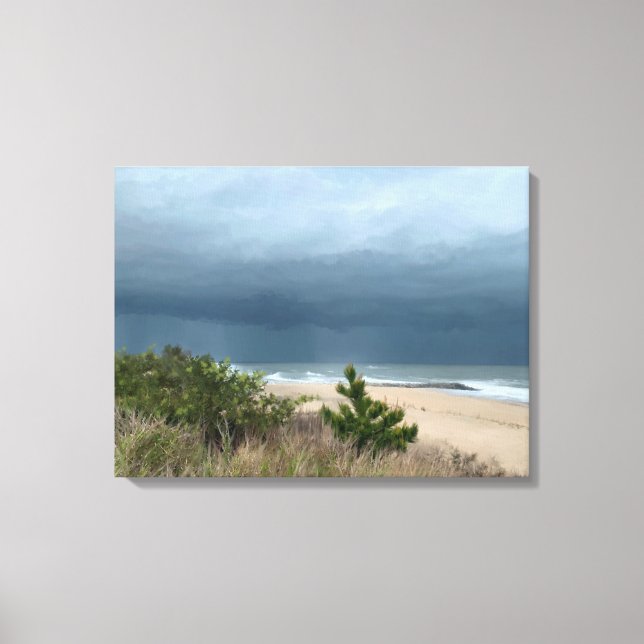Stormy Beach scene Canvas Print (Front)
