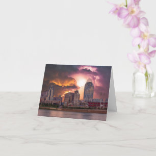 Stormy Cincinnati Great American Ball Park Card