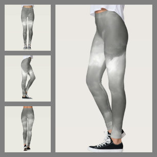 Stormy Clouds Grey Chic Leggings