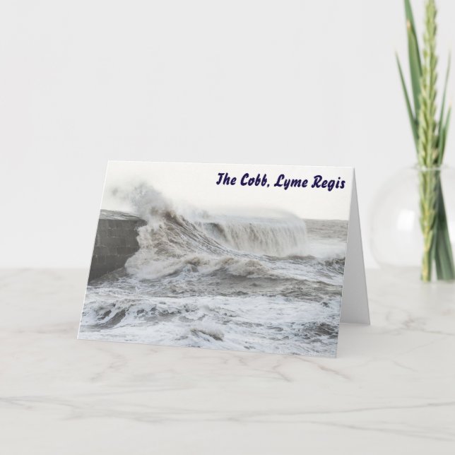 Stormy Cobb, Lyme Regis Greeting Card (Front)