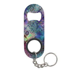 Stormy colourful watercolor abstract w/ diamonds