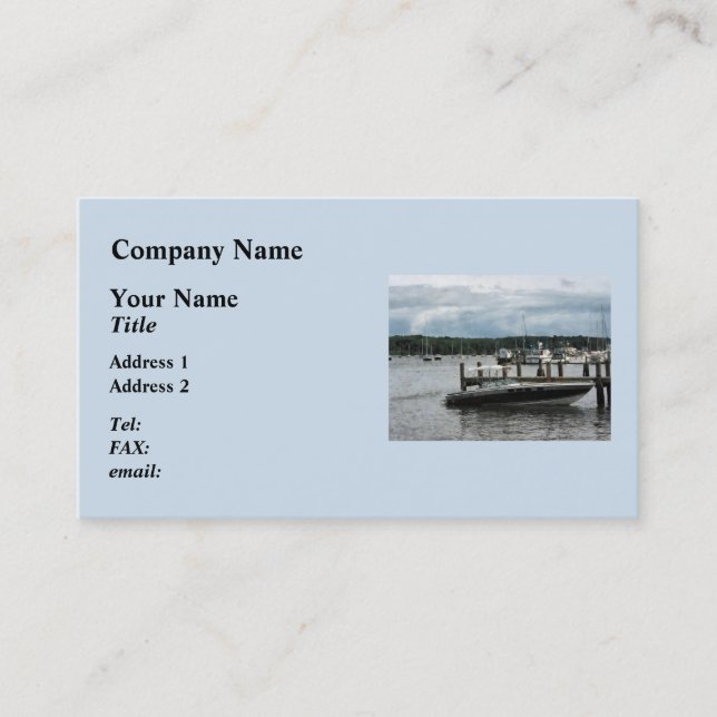 Stormy Day at the Harbour Essex CT Business Card (Front)