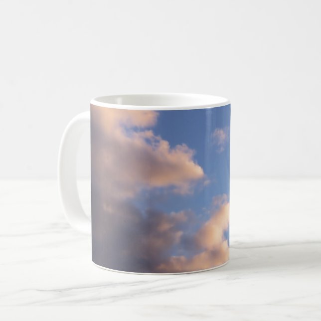 Stormy edges - clouds coffee mug (Front Left)