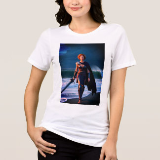Stormy Elegance Girl and Waves Tri-Blend Shirt