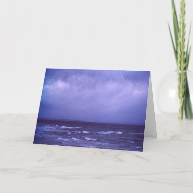 Stormy Evening at Davis Bay Beach ©AH2010 Card (Front)