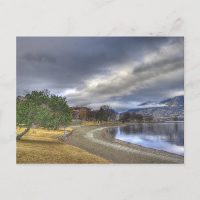 Stormy Fall Afternoon at the Beach Postcard (Front)