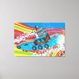 Stormy Fishing Boat Canvas Print