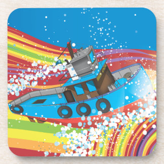 Stormy Fishing Boat Coaster
