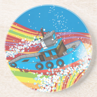 Stormy Fishing Boat Coaster