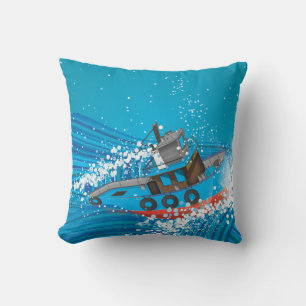 Stormy Fishing Boat Cushion