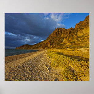 Stormy light on Isla Carmen in the Gulf of Poster