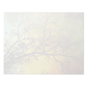 Stormy morning with tree large muted notepad