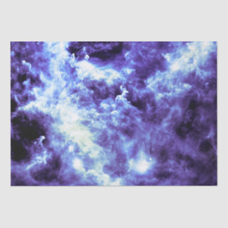 Stormy Nebula Purple Blue Tissue Paper