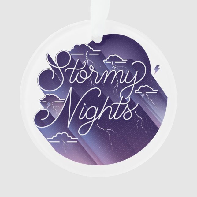 Stormy Nights Acrylic Ornament (Front)