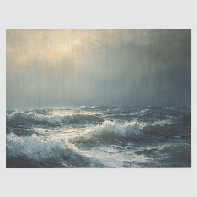 Stormy Ocean Fine Art Tissue Paper (Front)