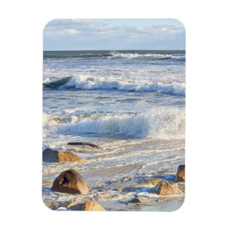 Stormy Ocean Shore Photo Waves and Sudsy Foam Magnet