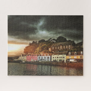 Stormy Portree Isle Of Skye Scotland Travel Jigsaw Jigsaw Puzzle