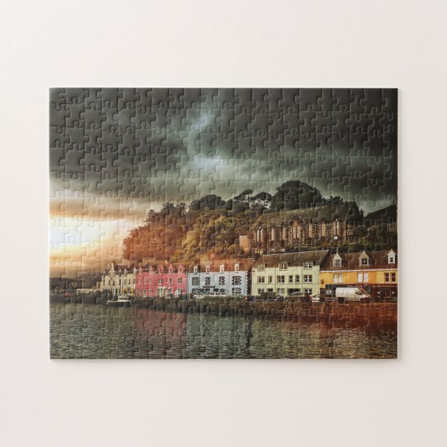 Stormy Portree Isle Of Skye Scotland Travel Jigsaw Puzzle (Horizontal)