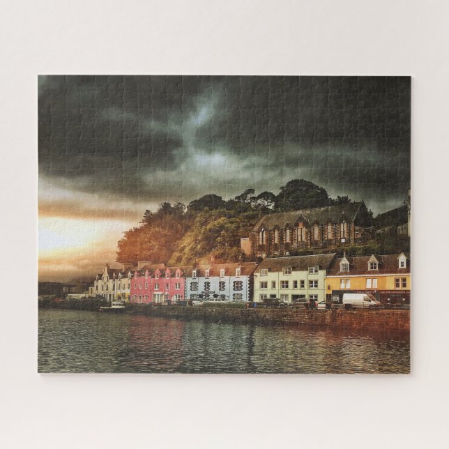 Stormy Portree Isle Of Skye Scotland Travel Jigsaw Puzzle (Horizontal)