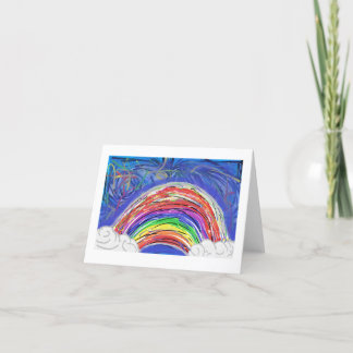 Stormy Rainbow (blank inside) Thank You Card