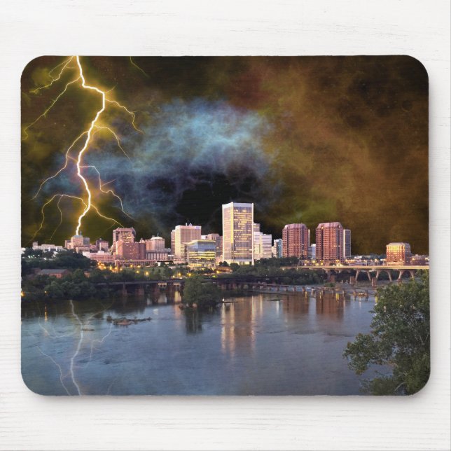 Stormy Richmond Skyline Mouse Mat (Front)