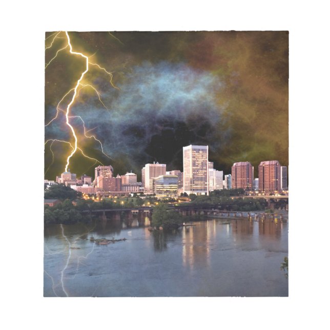 Stormy Richmond Skyline Notepad (Front)