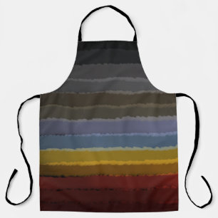 Stormy Salty Watercolor Pop Of Colour Abstract Art Apron