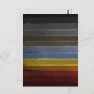 Stormy Salty Watercolor Pop Of Colour Abstract Art Postcard