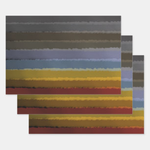 Stormy Salty Watercolor Pop Of Colour Abstract Art Wrapping Paper Sheet