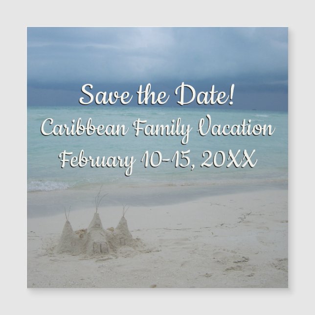 Stormy Sandcastle Beach Landscape Photo (Front)