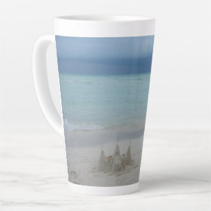 Stormy Sandcastle Beach Landscape Photo Latte Mug
