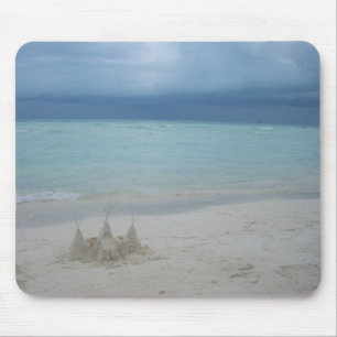 Stormy Sandcastle Beach Landscape Photo Mouse Mat