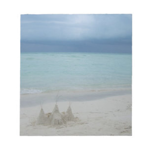 Stormy Sandcastle Beach Landscape Photo Notepad
