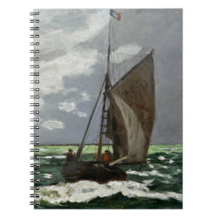 Stormy Sea French Sailboat Painting Notebook