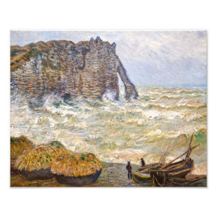 Stormy Sea in Étretat Monet Photo Print