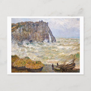 Stormy Sea in Étretat   Monet   Postcard