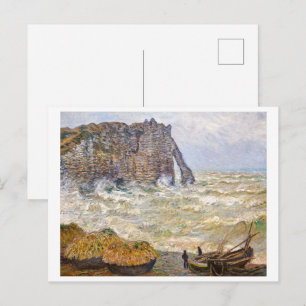 Stormy Sea in Étretat   Monet   Postcard