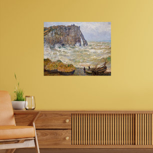 Stormy Sea in Étretat Monet Poster