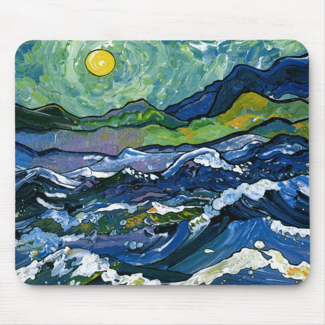 Stormy Sea Mouse Mat (Front)