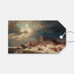 Stormy Sea with a Shipwreck (by Marcus Larson) Gift Tags