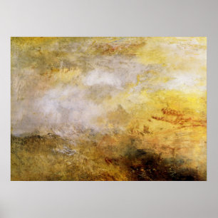 Stormy Sea with Dolphins by Joseph Mallord Turner Poster
