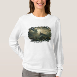 Stormy sea with Lighthouse T-Shirt