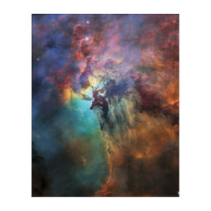 Stormy Seas of Lagoon Nebula in Sagittarius Acrylic Print