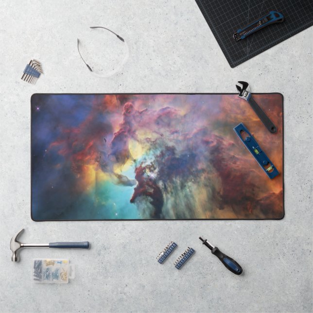 Stormy Seas of Lagoon Nebula in Sagittarius Desk Mat (Workstation)
