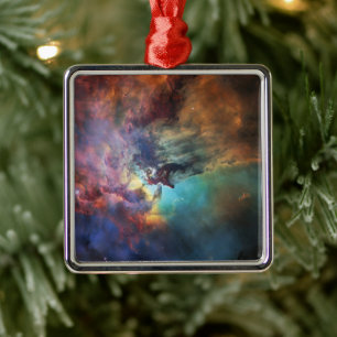 Stormy Seas of Lagoon Nebula in Sagittarius Metal Tree Decoration