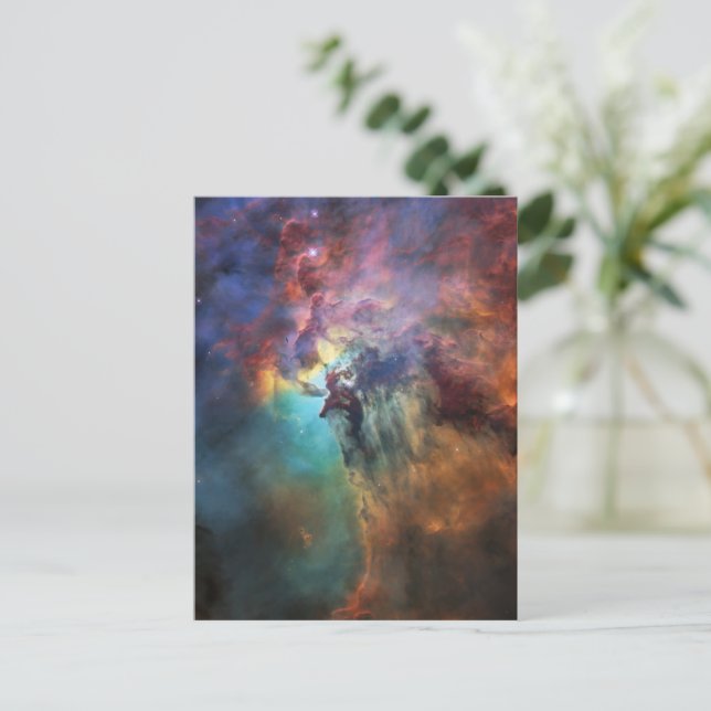 Stormy Seas of Lagoon Nebula in Sagittarius Postcard (Standing Front)